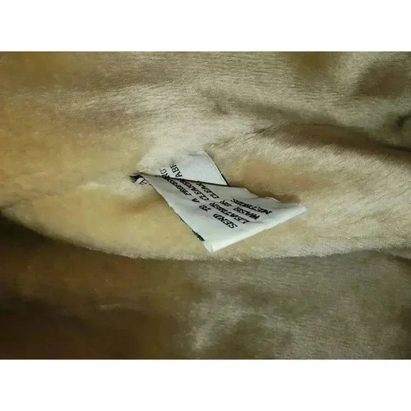 Fitzwright 2XL Tan Leather Jacket with Faux Fur Lining - Picture 8 of 8